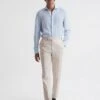 Reiss Stone Kin Slim Fit Linen Trousers -Style Trend Shop D87 098s
