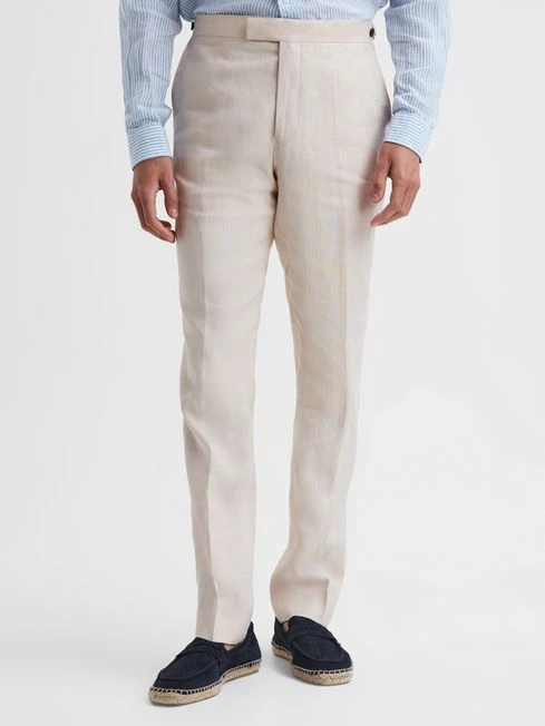 Reiss Stone Kin Slim Fit Linen Trousers 5 Reiss Stone Kin Slim Fit Linen Trousers - Image 3