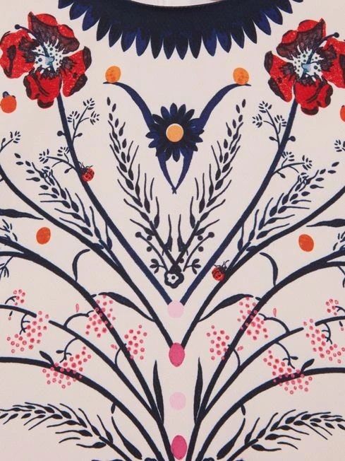 Reiss Ivory Ania Senior Floral Printed Dress 8 Reiss Ivory Ania Senior Floral Printed Dress - Image 7