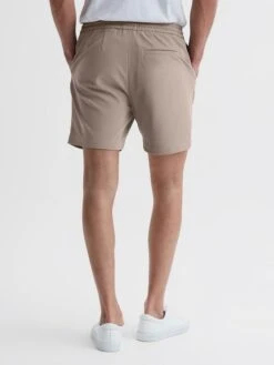 Reiss Mink Newmark Textured Drawstring Shorts -Style Trend Shop D90 381s4