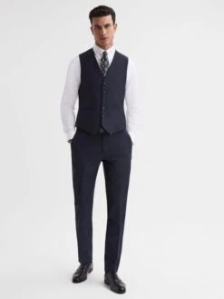 Reiss Navy Hope Modern Fit Travel Trousers -Style Trend Shop D90 441s6