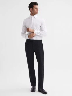 Reiss Black Hope Modern Fit Travel Trousers -Style Trend Shop D90 442s3
