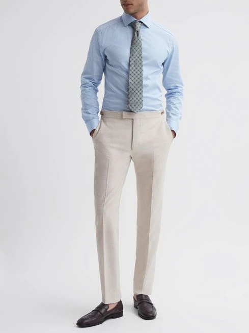 Reiss Stone Belmont Slim Fit Side Adjuster Trousers 3 Reiss Stone Belmont Slim Fit Side Adjuster Trousers