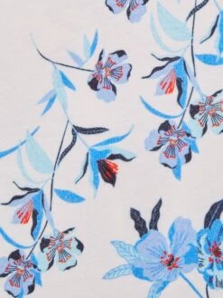 Reiss Blue Print Tally Junior Printed Cotton T-Shirt -Style Trend Shop D91 347s7