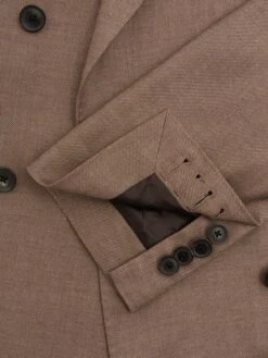 Reiss Tobacco Paddock Slim Fit Double Breasted Twill Blazer -Style Trend Shop D91 363s6