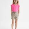 Reiss Pink Freddie Senior Jersey V Neck T-Shirt -Style Trend Shop D91 470s
