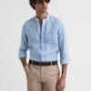Reiss Stone Ezra Cotton-Linen Blend Shorts -Style Trend Shop D91344s