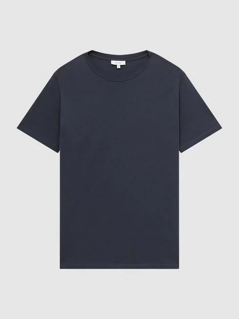 Reiss Airforce Blue Bless Crew Neck T-Shirt 4 Reiss Airforce Blue Bless Crew Neck T-Shirt - Image 2
