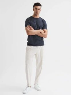 Reiss Airforce Blue Bless Crew Neck T-Shirt 10 Reiss Airforce Blue Bless Crew Neck T-Shirt -Style Trend Shop D97 820s3