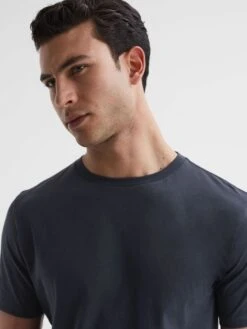 Reiss Airforce Blue Bless Crew Neck T-Shirt 11 Reiss Airforce Blue Bless Crew Neck T-Shirt -Style Trend Shop D97 820s4