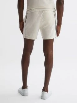 Reiss Ecru Fredericks Towelling Drawstring Shorts -Style Trend Shop D97 849s5