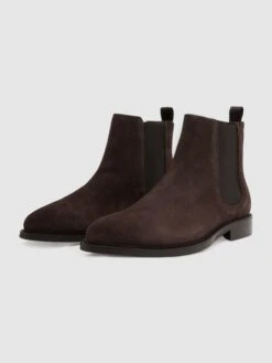 Reiss Chocolate Tenor Leather Chelsea Boots 8 Reiss Chocolate Tenor Leather Chelsea Boots -Style Trend Shop D97800s3