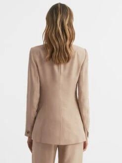 Reiss Neutral Hollie Double Breasted Linen Blazer 13 Reiss Neutral Hollie Double Breasted Linen Blazer -Style Trend Shop D97863s5