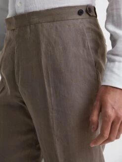 Reiss Sage Kin Slim Fit Linen Trousers -Style Trend Shop D97890s3