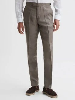 Reiss Sage Kin Slim Fit Linen Trousers -Style Trend Shop D97890s4