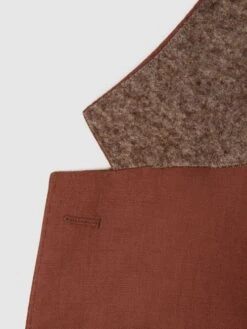 Reiss Tobacco Kin Slim Fit Single Breasted Linen Blazer 15 Reiss Tobacco Kin Slim Fit Single Breasted Linen Blazer -Style Trend Shop D97894s7