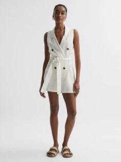 Reiss Ivory Florence Double Breasted Playsuit 9 Reiss Ivory Florence Double Breasted Playsuit -Style Trend Shop D98 237s3
