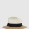 Reiss Blue Annie Colourblock Straw Hat -Style Trend Shop D99 098s