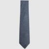 Reiss Airforce Blue Saturn Wool-Silk Blend Tie