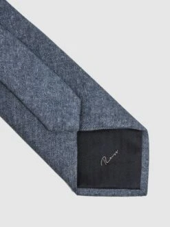 Reiss Airforce Blue Saturn Wool-Silk Blend Tie -Style Trend Shop M68224s4