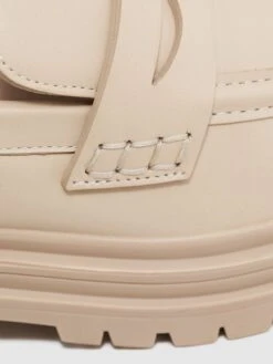 Reiss Ecru Adele Leather Chunky Cleated Loafers -Style Trend Shop M78721s5