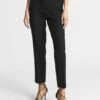 Reiss Black Haisley Petite Slim Leg Tapered Trousers