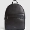 Reiss Black Ethan Leather Backpack -Style Trend Shop M83 493s