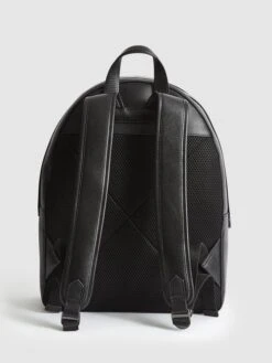 Reiss Black Ethan Leather Backpack -Style Trend Shop M83493s3