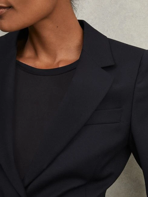 Reiss Navy Haisley Single Breasted Blazer 6 Reiss Navy Haisley Single Breasted Blazer - Image 4