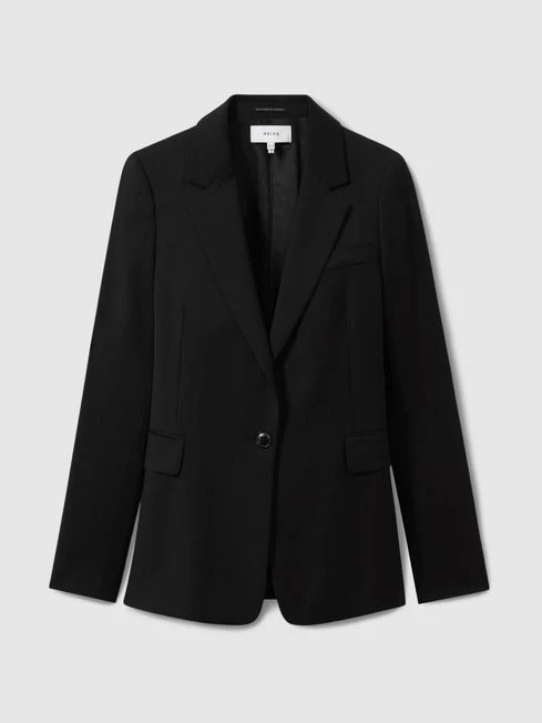 Reiss Black Haisley Single Breasted Blazer 4 Reiss Black Haisley Single Breasted Blazer - Image 2