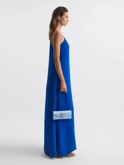 Reiss Powder Blue Delphine Diamanté Buckle Satin Clutch 10 Reiss Powder Blue Delphine Diamanté Buckle Satin Clutch -Style Trend Shop N4X874s2