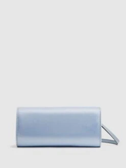 Reiss Powder Blue Delphine Diamanté Buckle Satin Clutch 13 Reiss Powder Blue Delphine Diamanté Buckle Satin Clutch -Style Trend Shop N4X874s5