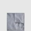 Reiss Soft Blue Melange Marino Silk Polka Dot Print Pocket Square -Style Trend Shop T11 562s