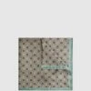 Reiss Sea Green Aviano Silk Medallion Print Pocket Square -Style Trend Shop T11 564s