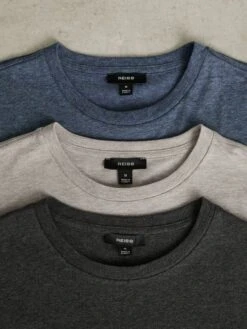 Reiss Multi Melange Bless 3 Pack Crew Neck T-Shirts -Style Trend Shop T55098s5