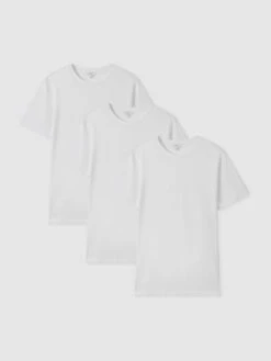 Reiss White Bless 3 Pack Crew Neck T-Shirts -Style Trend Shop T55099s4