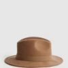 Reiss Camel Ashbourne Wool Fedora Hat 1 Reiss Camel Ashbourne Wool Fedora Hat -Style Trend Shop T57 901s