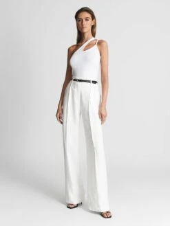 Reiss Black Molly Mini Mini Leather Belt -Style Trend Shop T57902s3