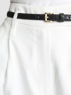Reiss Black Molly Mini Mini Leather Belt -Style Trend Shop T57902s5