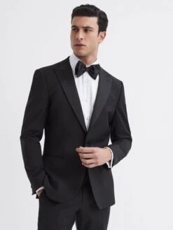 Reiss Black Poker Modern Fit Performance Dinner Jacket