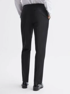 Reiss Black Poker Modern Fit Tuxedo Trousers -Style Trend Shop T78451s5