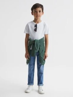 Reiss Pine Green Chile Senior Wool Blend Cardigan -Style Trend Shop T78701s6