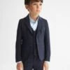 Reiss Navy Hope Junior Modern Fit Mixer Blazer -Style Trend Shop T84 667s