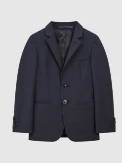 Reiss Navy Hope Junior Modern Fit Mixer Blazer 9 Reiss Navy Hope Junior Modern Fit Mixer Blazer -Style Trend Shop T84667s2