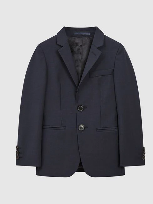 Reiss Navy Hope Junior Modern Fit Mixer Blazer 4 Reiss Navy Hope Junior Modern Fit Mixer Blazer - Image 2