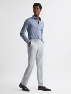 Reiss Airforce Blue King Mercerised Cotton Shirt 11 Reiss Airforce Blue King Mercerised Cotton Shirt -Style Trend Shop T86015s3