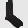 Reiss Black Mario Spot Polka Dot Socks -Style Trend Shop T94 133s