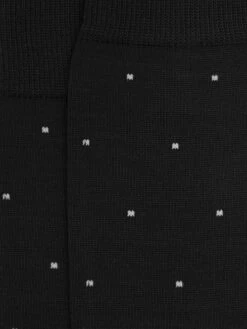 Reiss Black Mario Spot Polka Dot Socks -Style Trend Shop T94 133s3