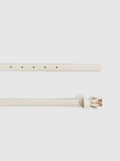Reiss Off White Molly Mini Leather Belt -Style Trend Shop U16009s4