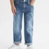 Reiss Mid Blue Quay Junior Stonewash Tapered Slim Fit Jeans -Style Trend Shop U18 184s